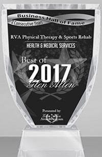 RVA Physical Therapy & Sports Rehab Receives 2017 Best of Glen Allen Award